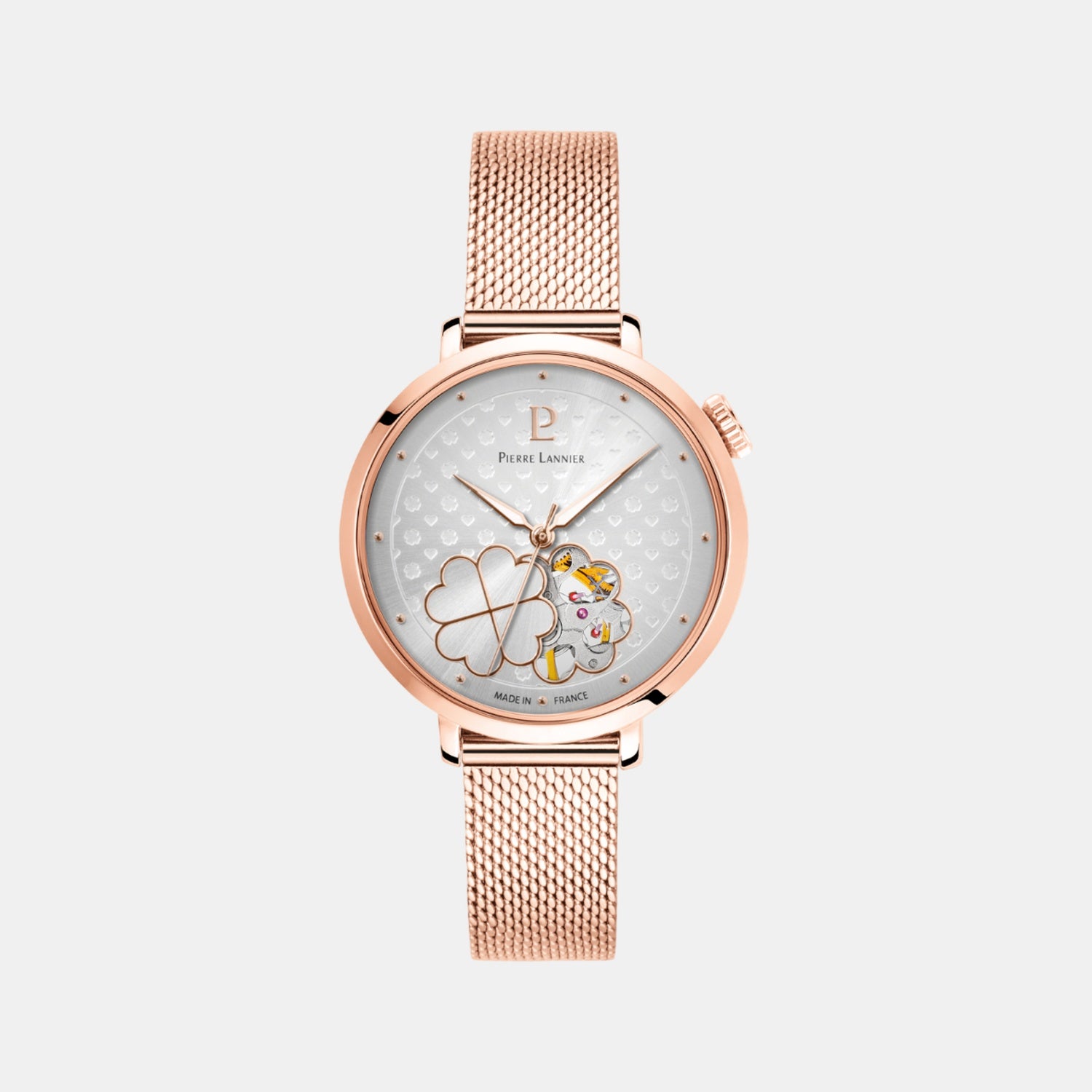 Esperance Women Automatic Silver Dial Analog Mesh Watch 147K928