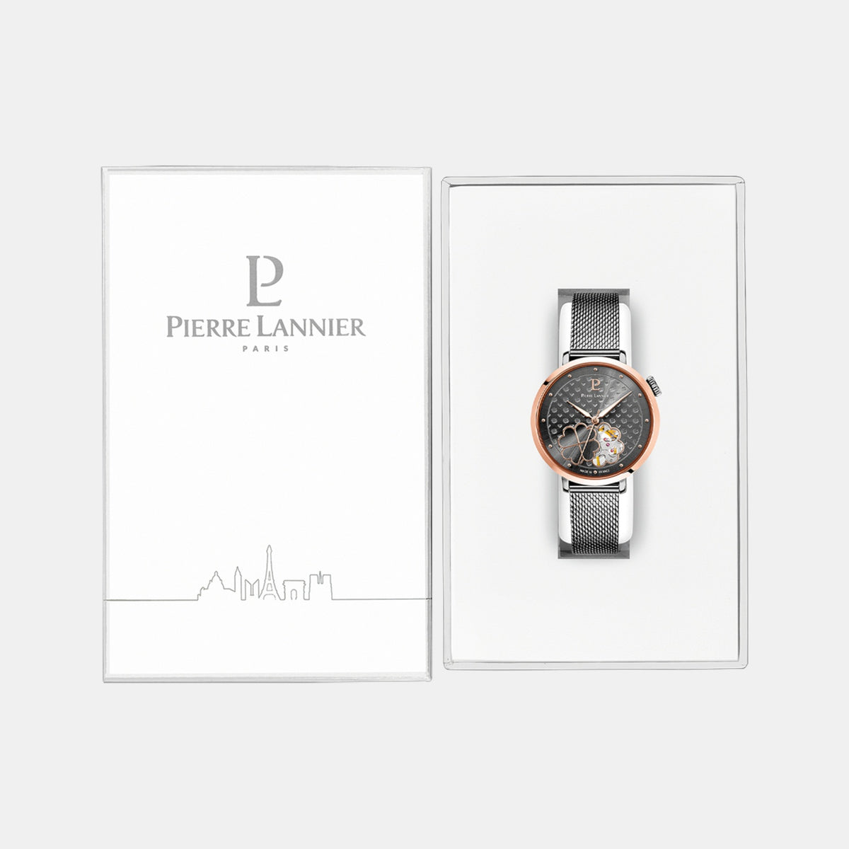 Esperance Women Automatic Grey Dial Analog Mesh Watch 147K939