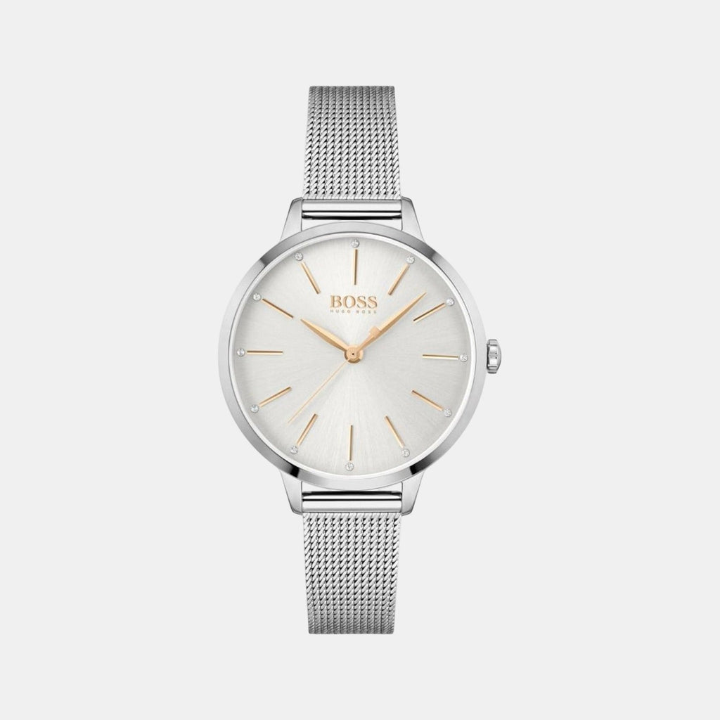 Symphony Women Quartz Silver Dial Analog Stainless Steel Watch 1502611