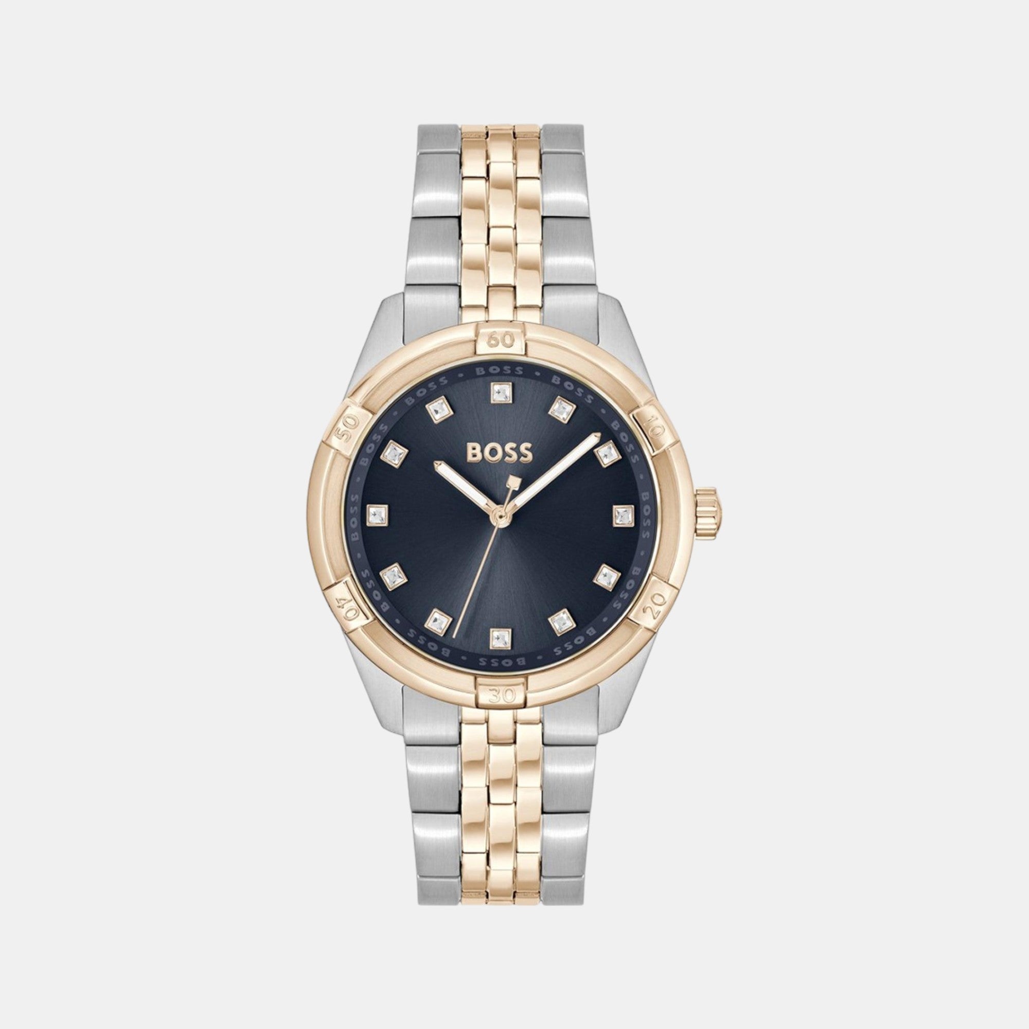 Boss Round Blue Analog watch