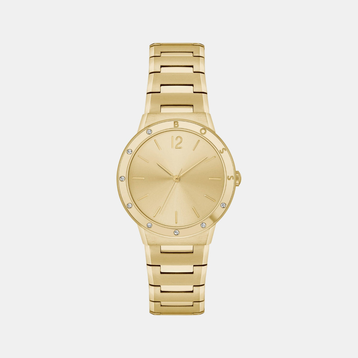 Boss Breath Women Quartz Gold Dial Analog Stainless Steel Watch 1502715