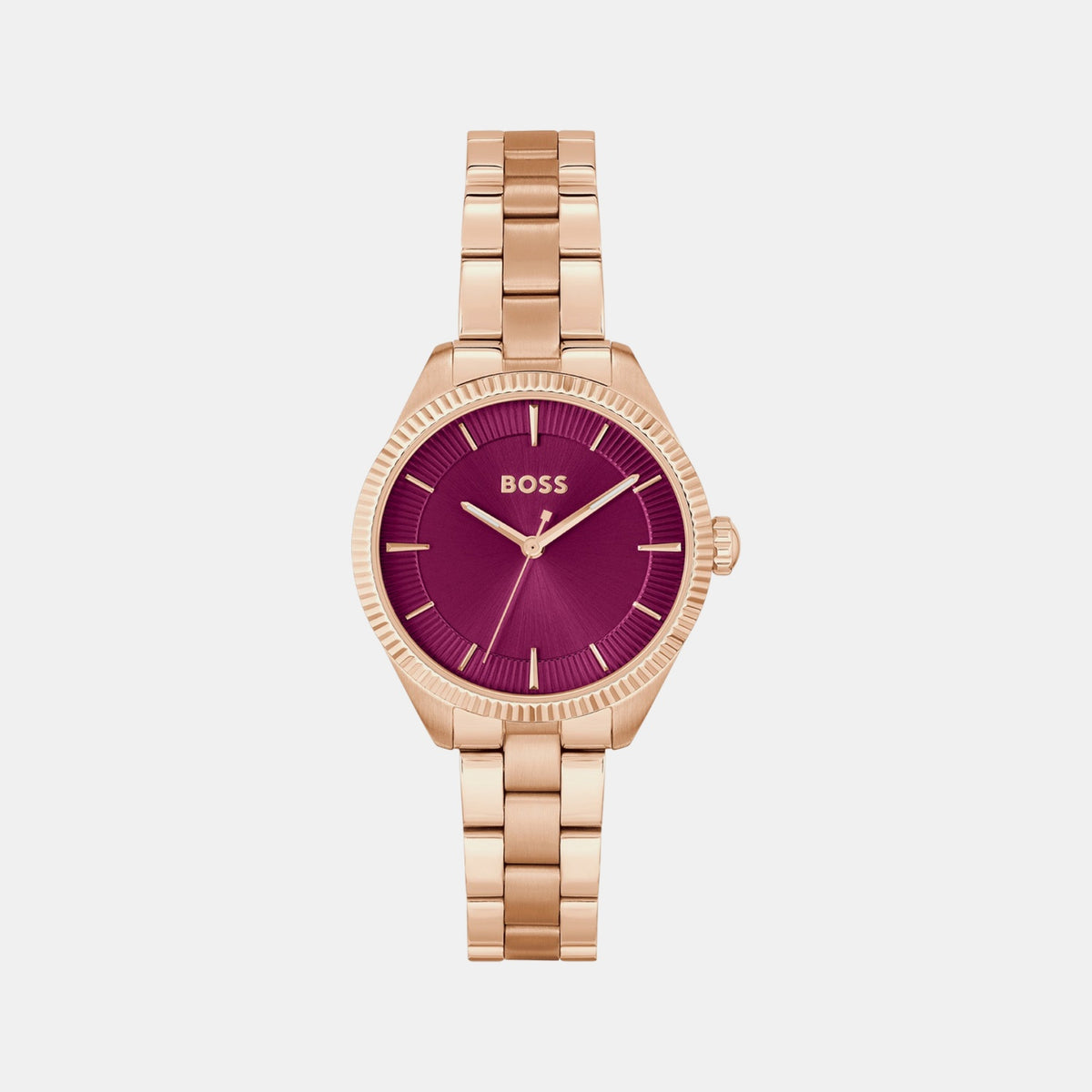 Boss Sage Women Quartz Red Dial Analog Stainless Steel Watch 1502728