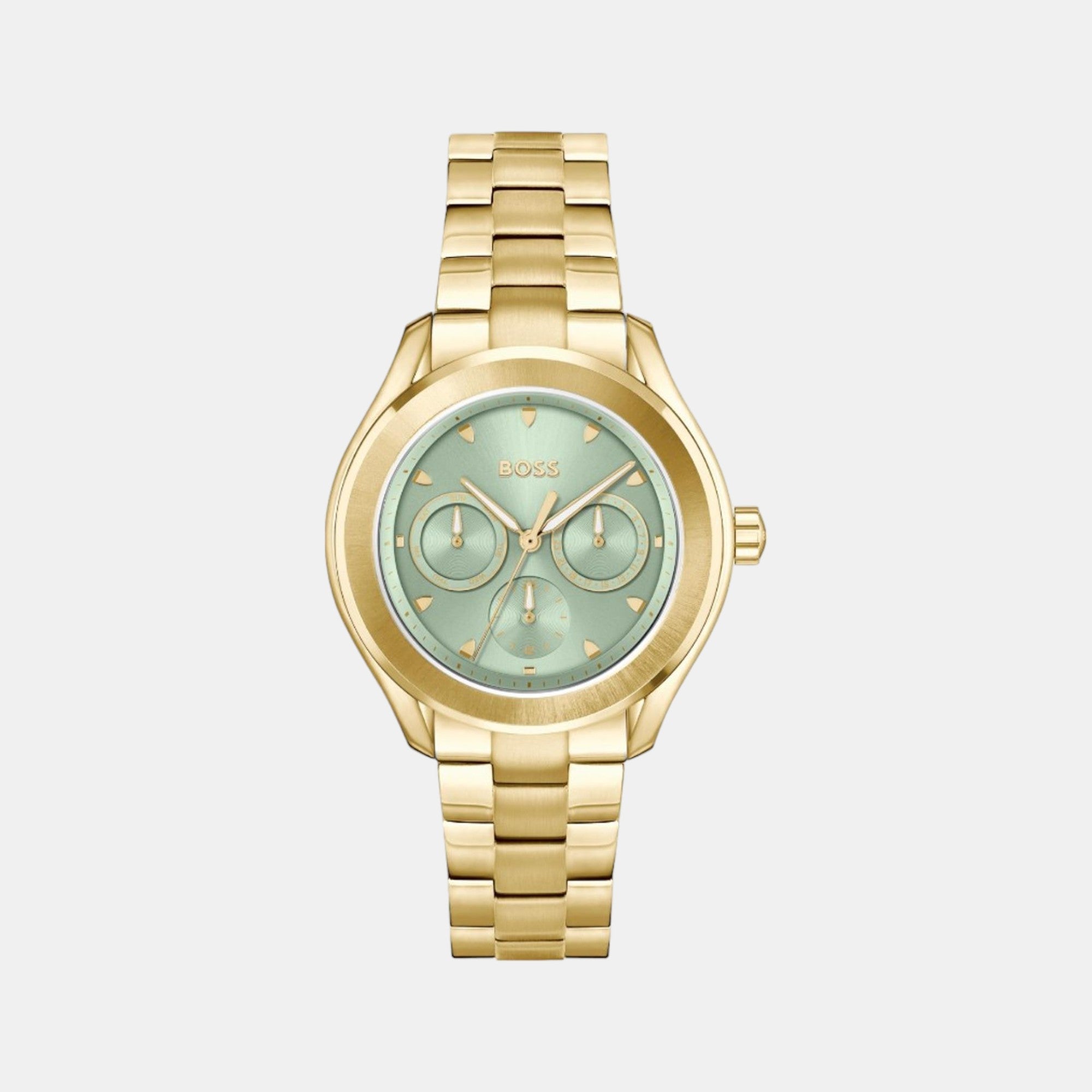 Boss Round Green Multi-Function watch