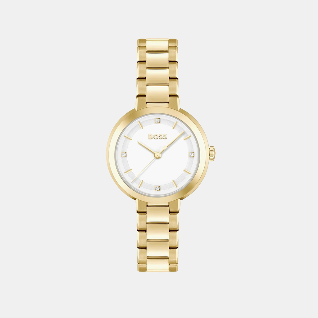 Boss Round White Analog watch