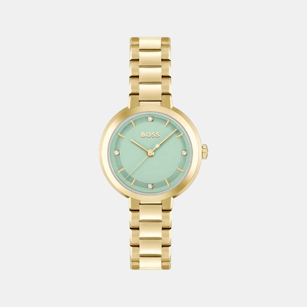 Boss Round Green Analog watch
