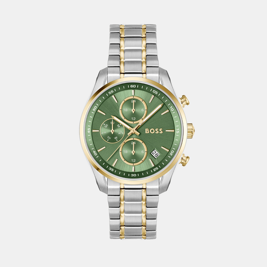 Women Quartz Green Dial Chronograph Stainless Steel Watch 1502766