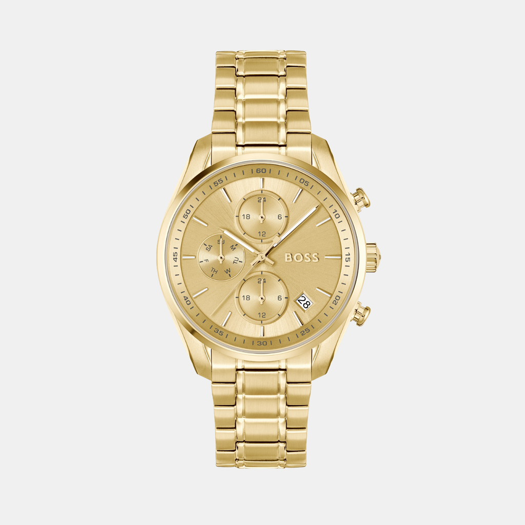 Boss Round Gold Chronograph watch