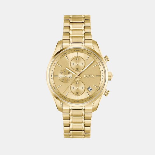 Women Quartz Gold Dial Chronograph Stainless Steel Watch 1502768