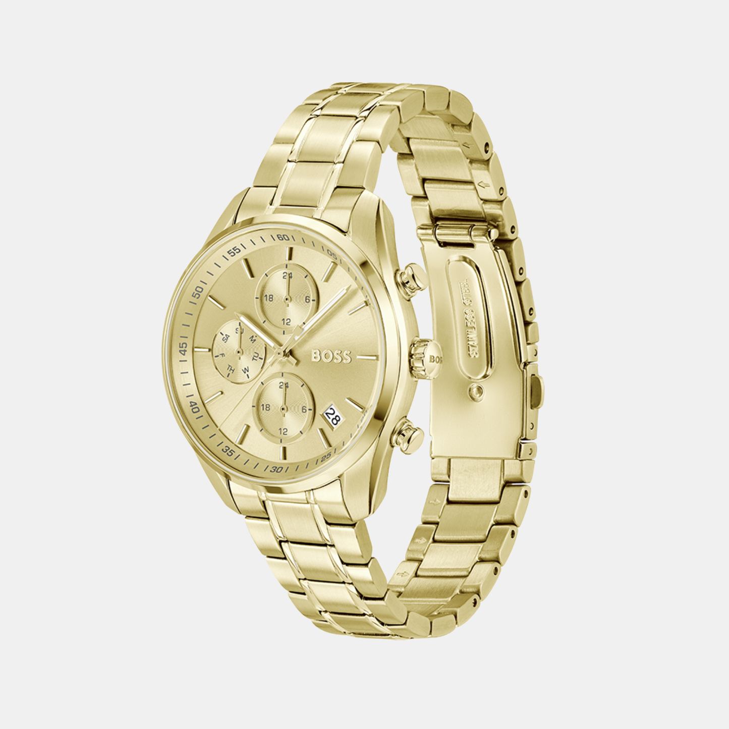 Women Quartz Gold Dial Chronograph Stainless Steel Watch 1502768