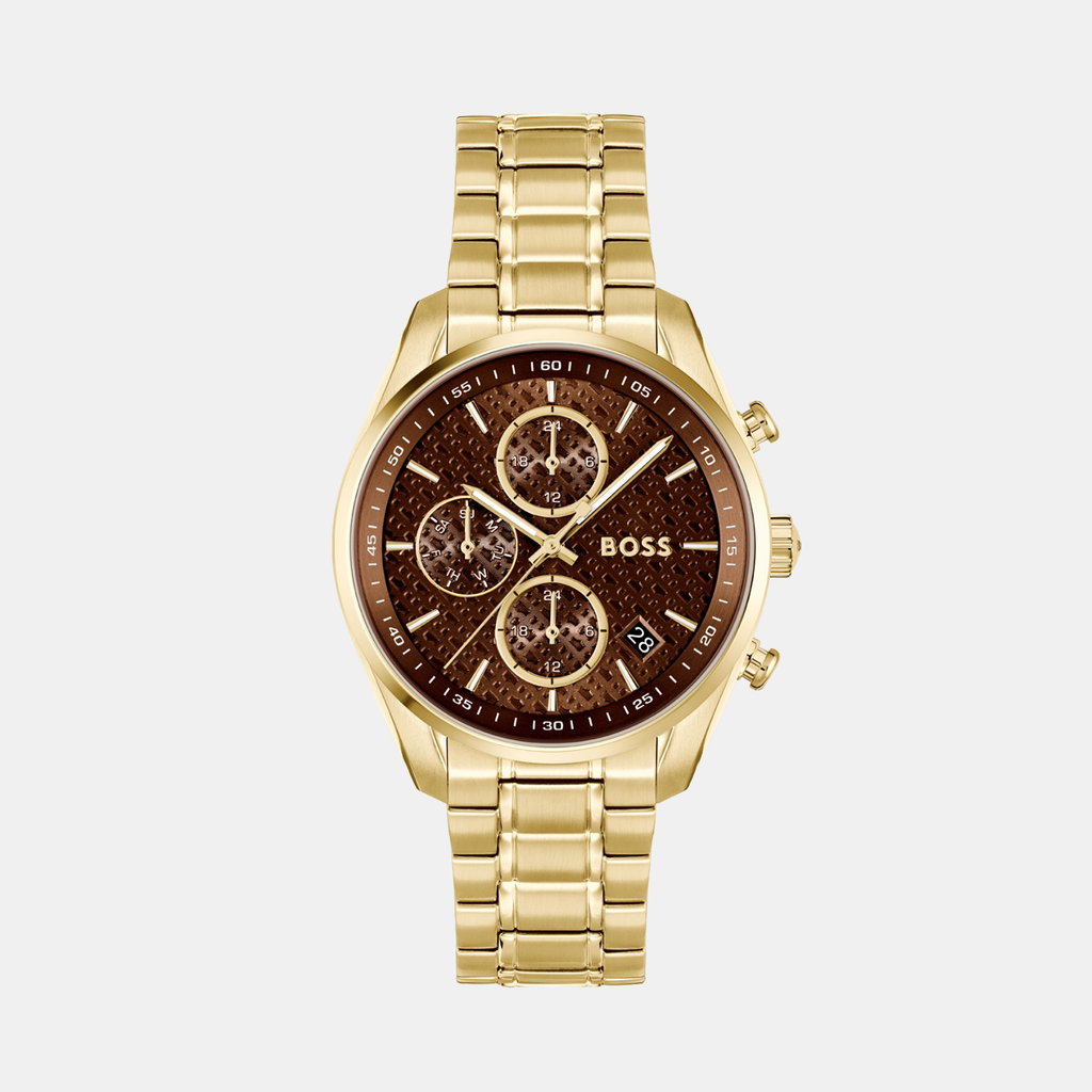 Boss Round Brown Chronograph watch