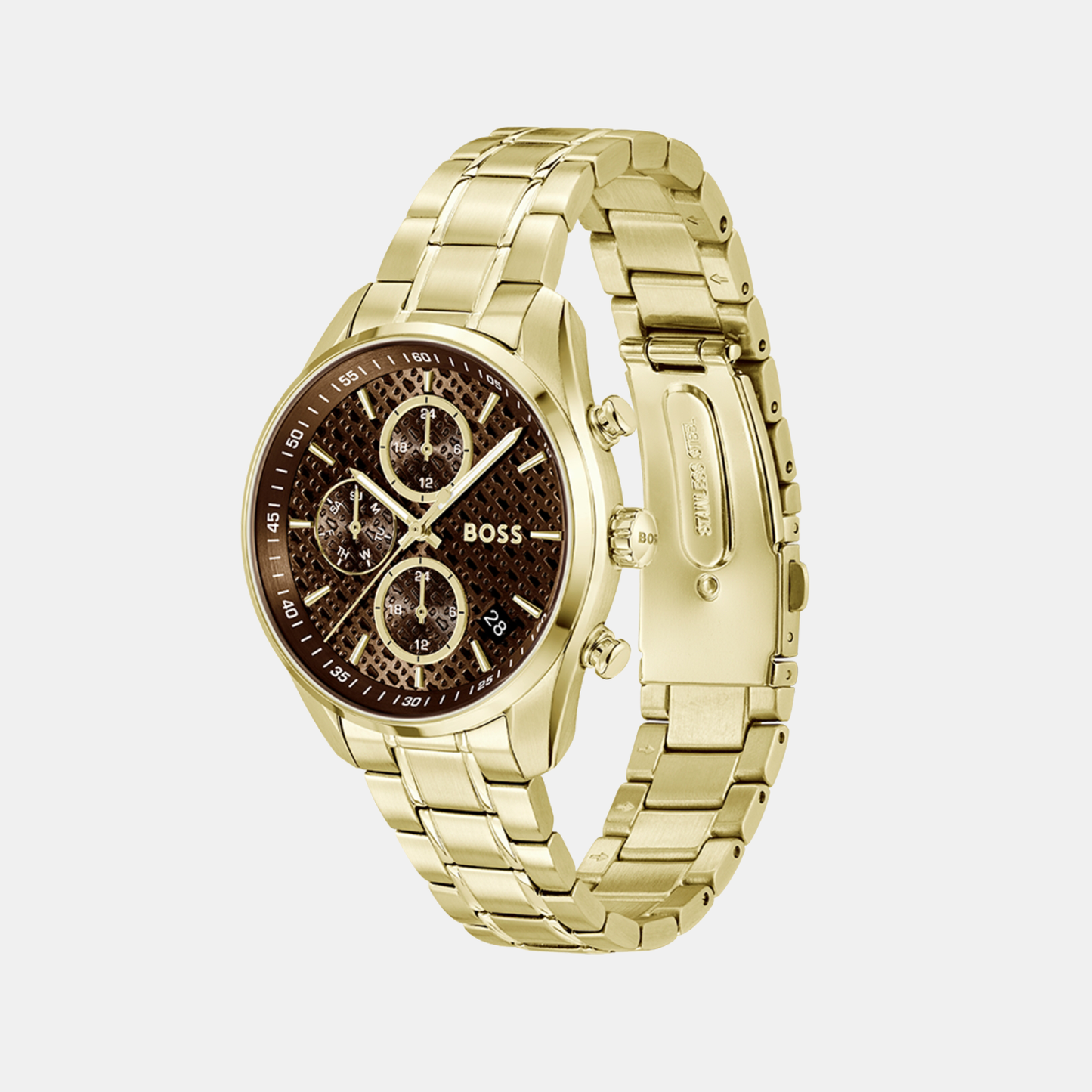 Women Quartz Brown Dial Chronograph Stainless Steel Watch 1502770