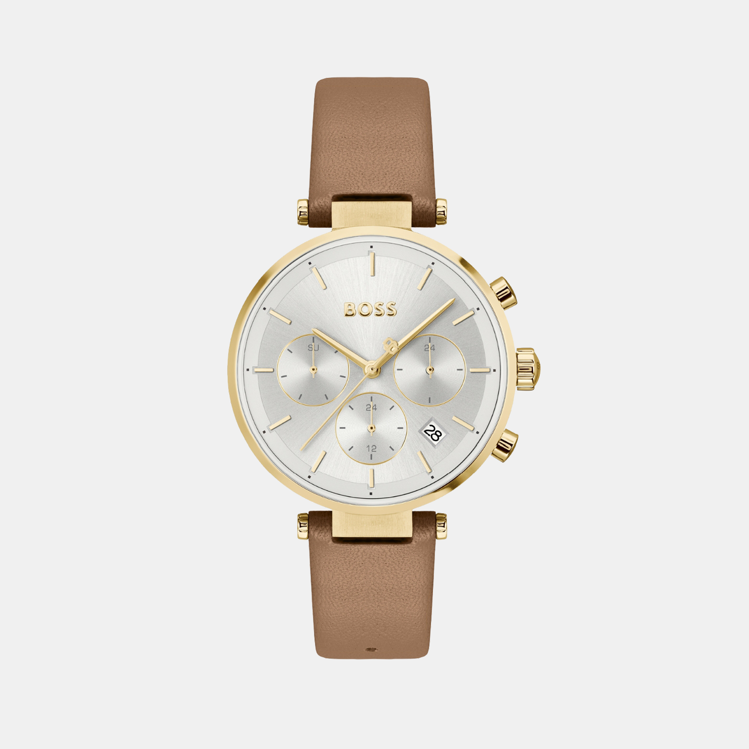 Boss Round Silver White Multi-Function watch