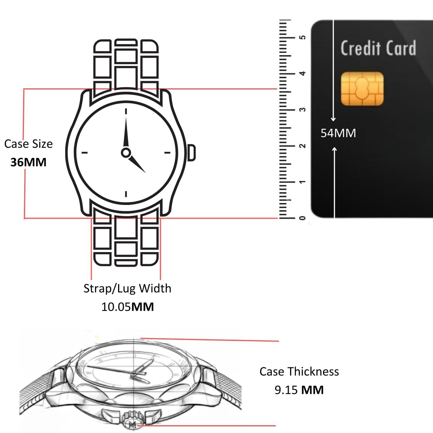 Women Quartz Silver White Dial Multi-Function Stainless Steel Watch 1502775