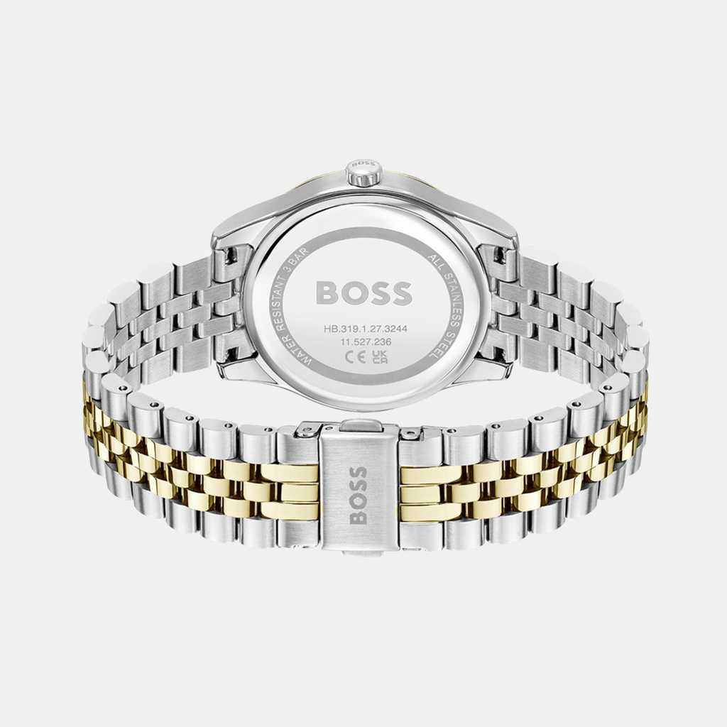 Boss Women Round Silver Mother Of Pearl watch