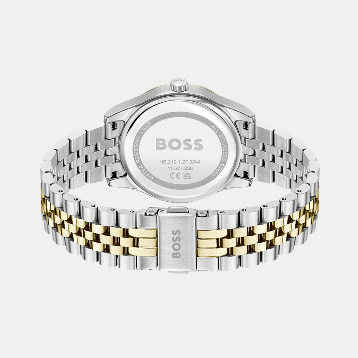 Boss Women Round Silver Mother Of Pearl watch