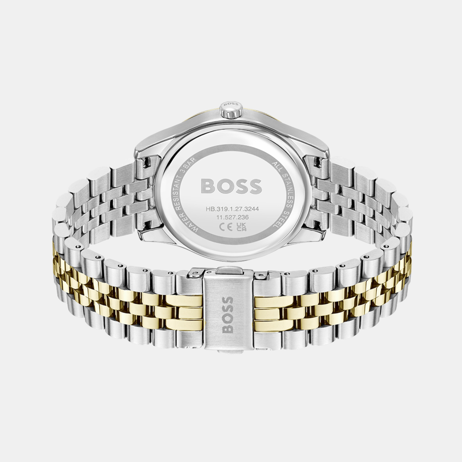 Boss Women Round Silver Mother Of Pearl watch