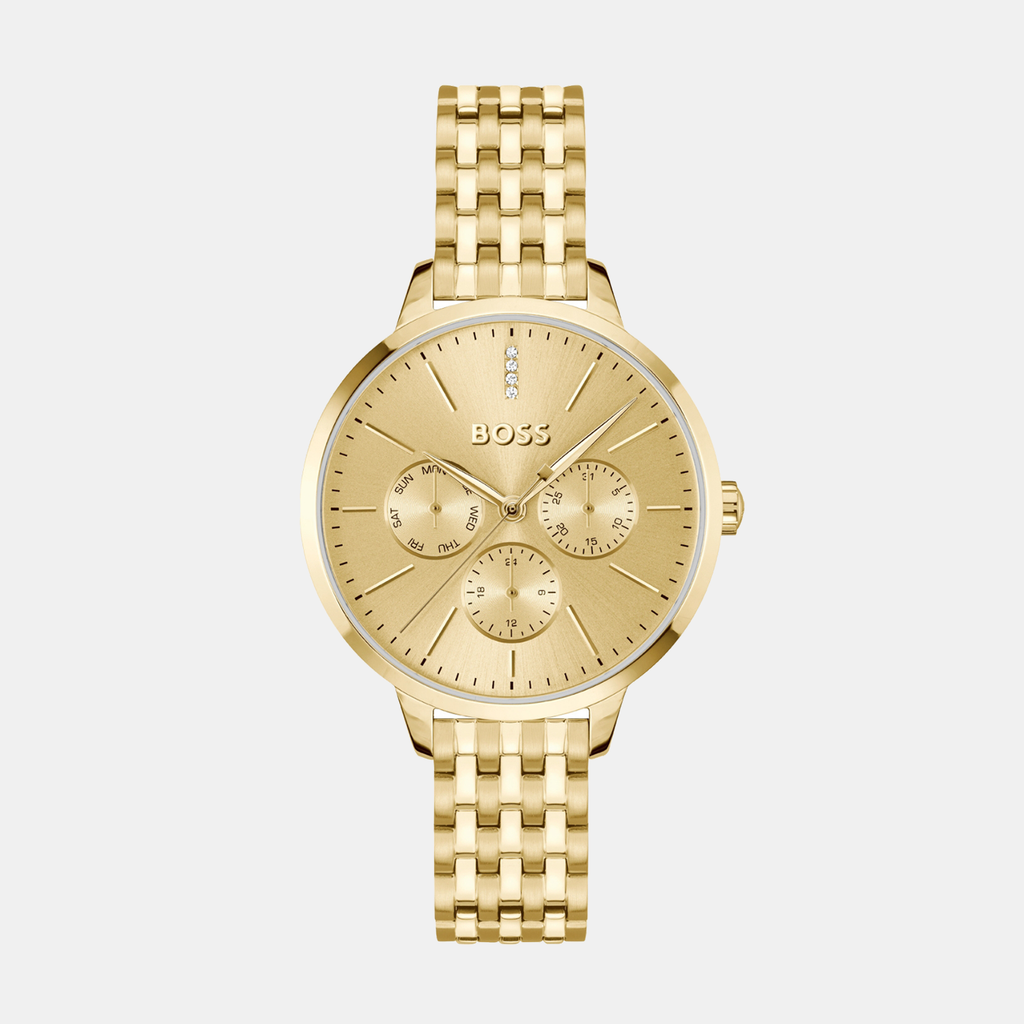Boss Round Gold Multi-Function watch