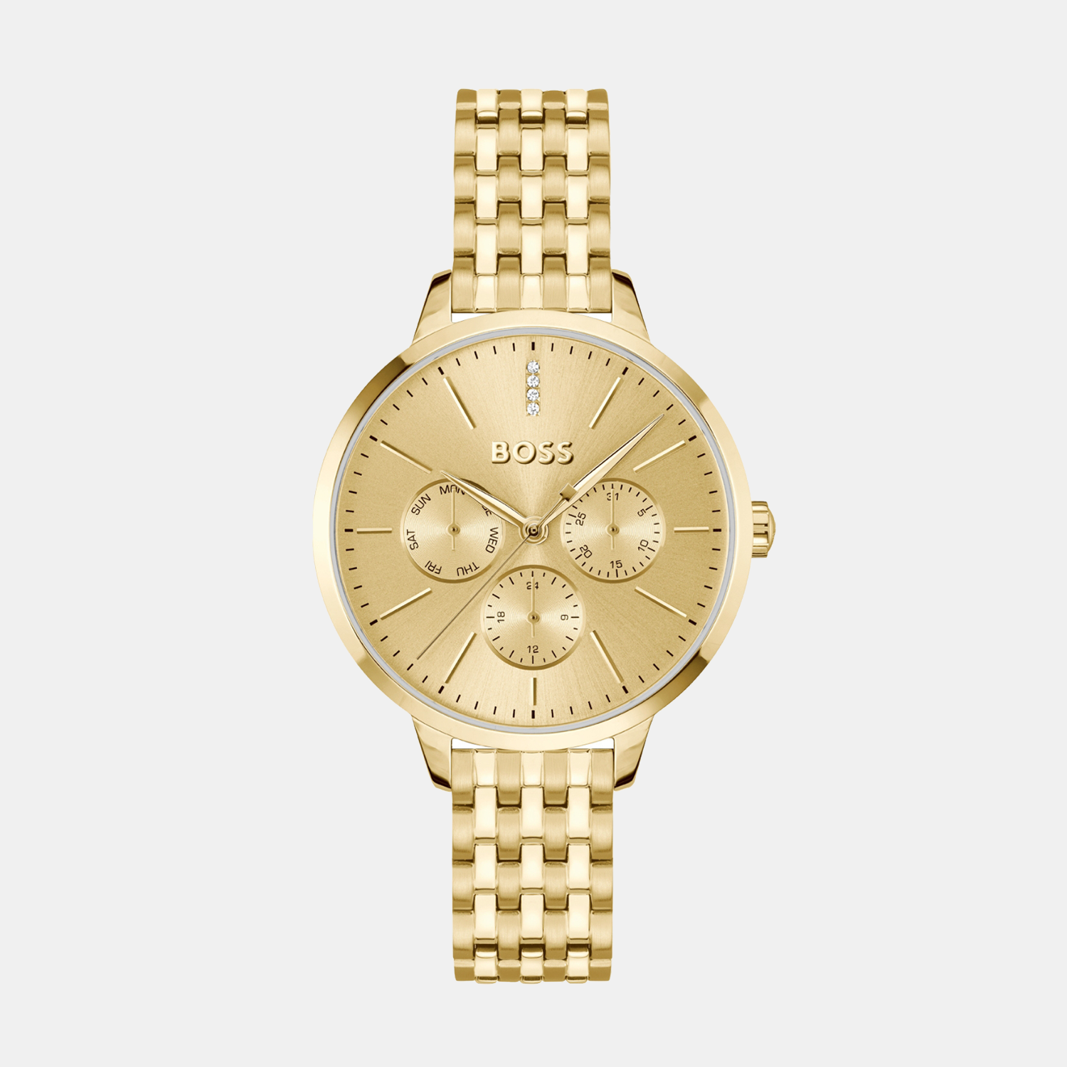 Boss Round Gold Multi-Function watch