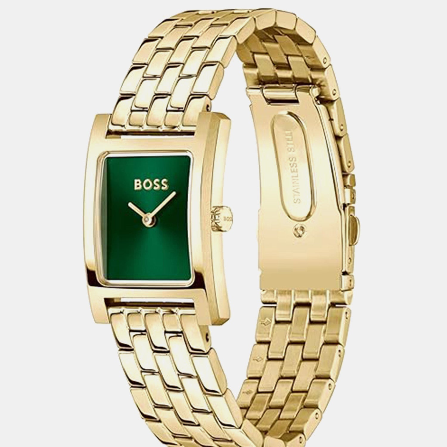 Lucy Qtm Women Quartz Green Dial Analog Stainless Steel Watch 1502785
