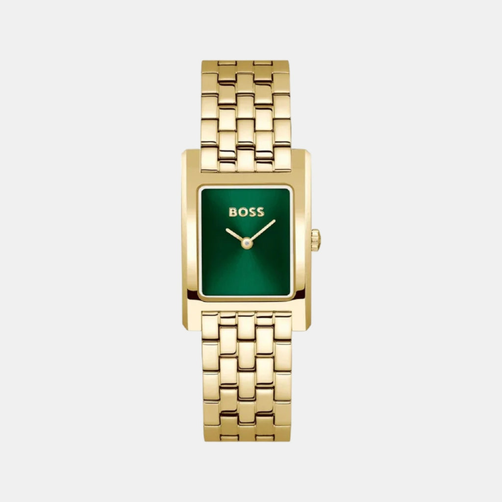 Lucy Qtm Women Quartz Green Dial Analog Stainless Steel Watch 1502785