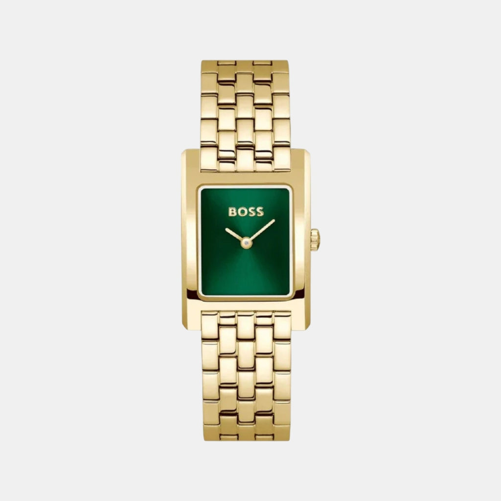Lucy Qtm Women Quartz Green Dial Analog Stainless Steel Watch 1502785