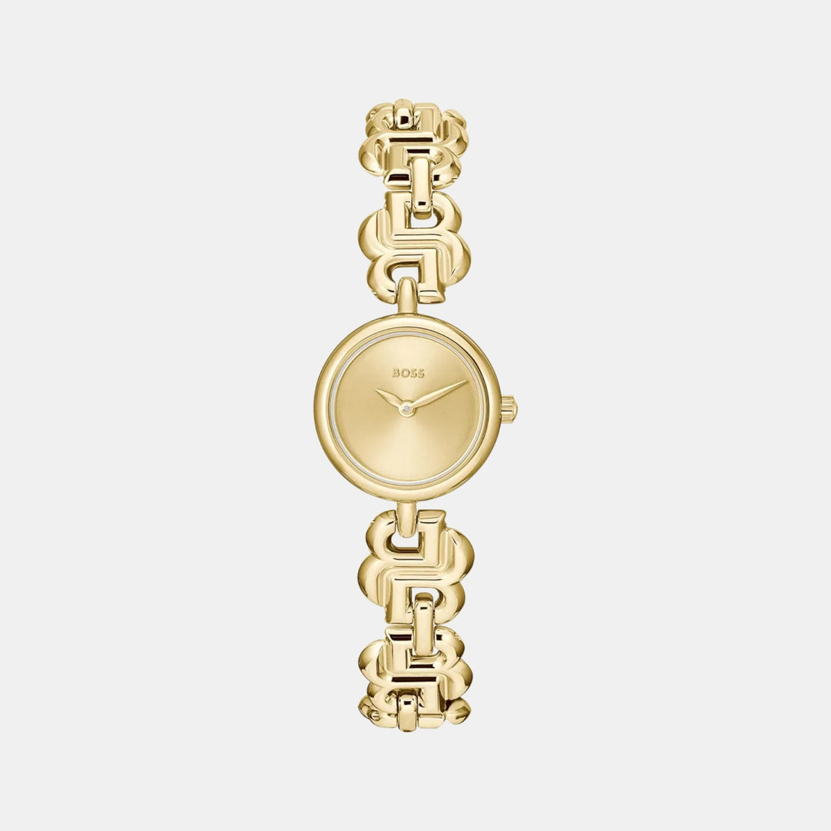 Boss Double B Dressy Women Quartz Gold Dial Analog Stainless Steel Watch 1502794