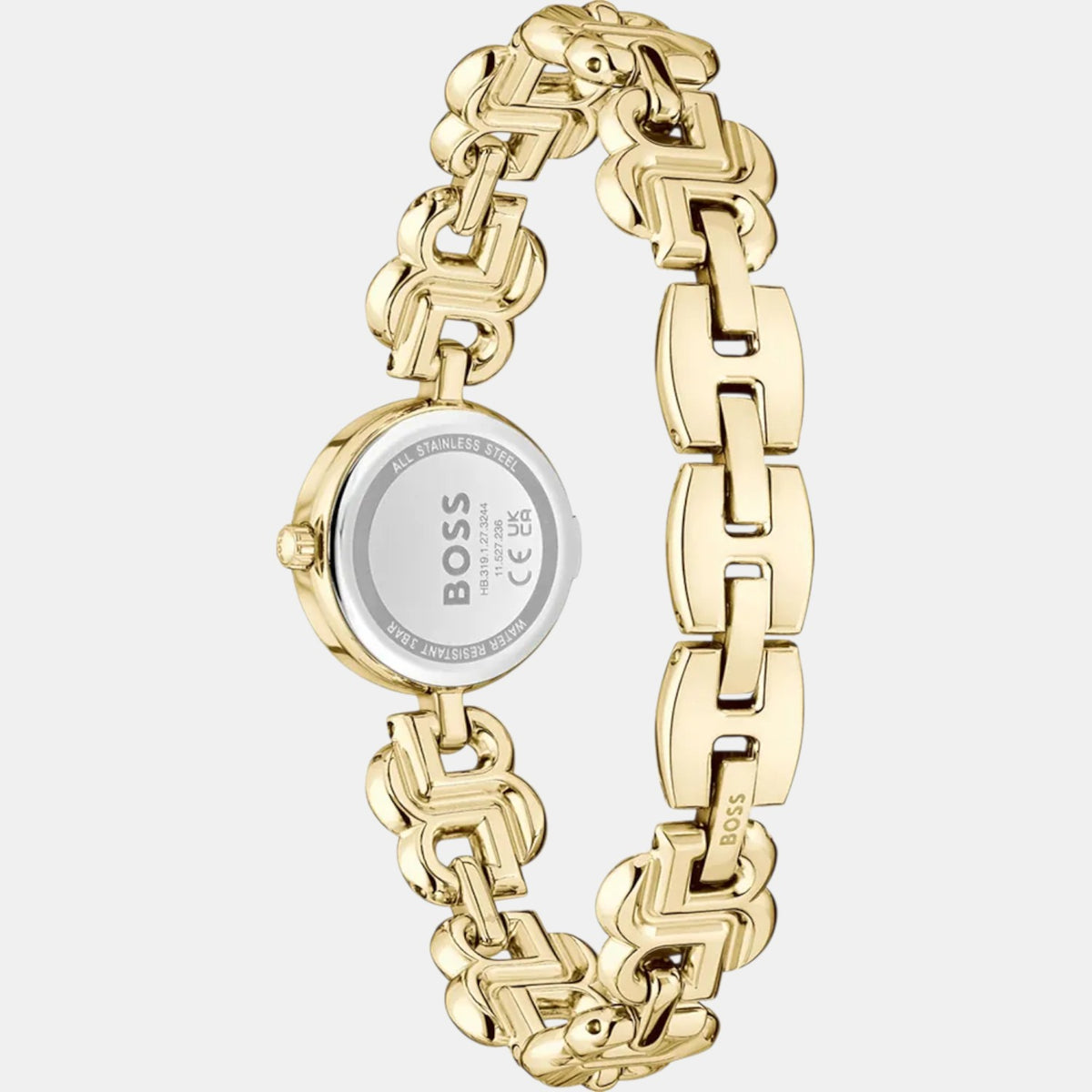 Boss Double B Dressy Women Quartz Gold Dial Analog Stainless Steel Watch 1502794