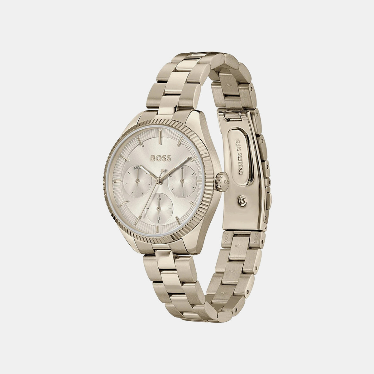 Boss Sage Women Quartz Rose Gold Dial Multi-Function Stainless Steel Watch 1502801