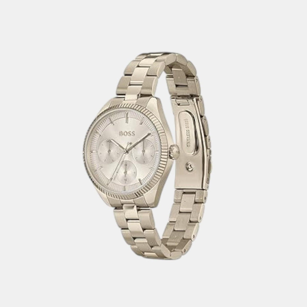 Sage Sport Women Quartz Pale Rose Gold Dial Multi-Function Stainless Steel Watch 1502801