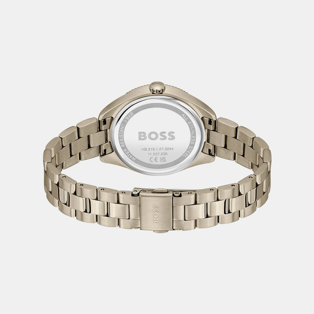 Sage Sport Women Quartz Pink Dial Multi-Function Stainless Steel Watch 1502801