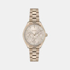 Sage Sport Women Quartz Pale Rose Gold Dial Multi-Function Stainless Steel Watch 1502801