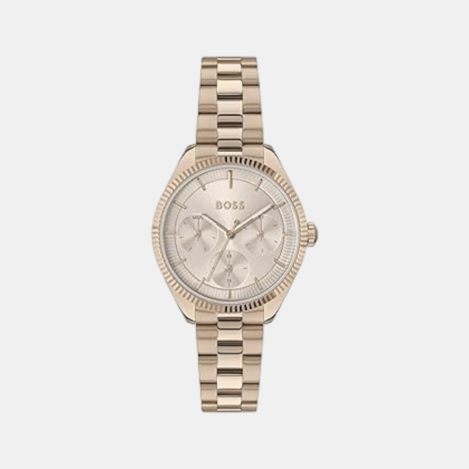 Sage Sport Women Quartz Pale Rose Gold Dial Multi-Function Stainless Steel Watch 1502801