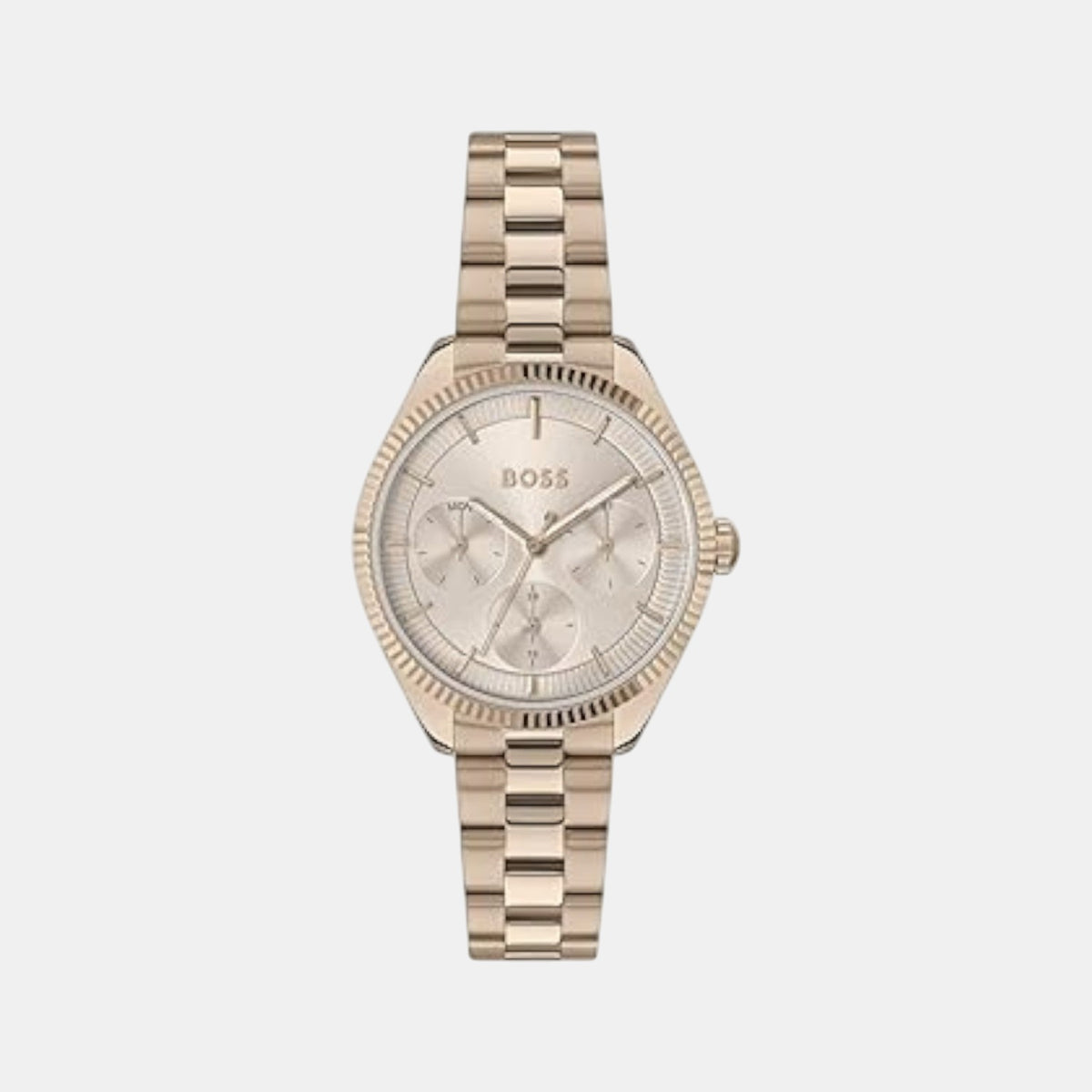 Boss Sage Women Quartz Rose Gold Dial Multi-Function Stainless Steel Watch 1502801