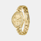 Sage Sport Women Quartz Gold Dial Multi-Function Stainless Steel Watch 1502803