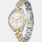 Sage Sport Women Quartz Silver & White Dial Multi-Function Stainless Steel Watch 1502804