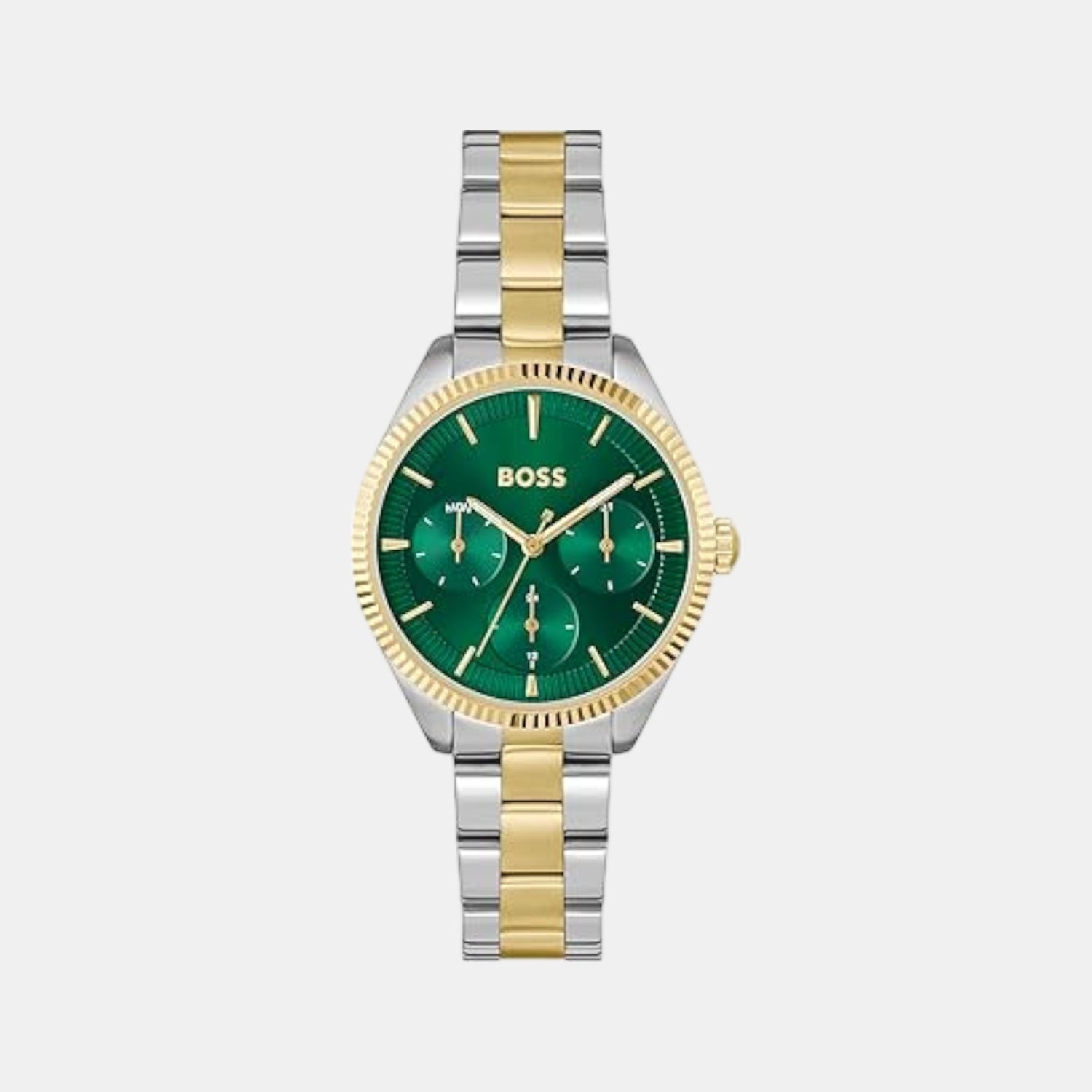 Sage Sport Women Quartz Green Dial Multi-Function Stainless Steel Watch 1502806