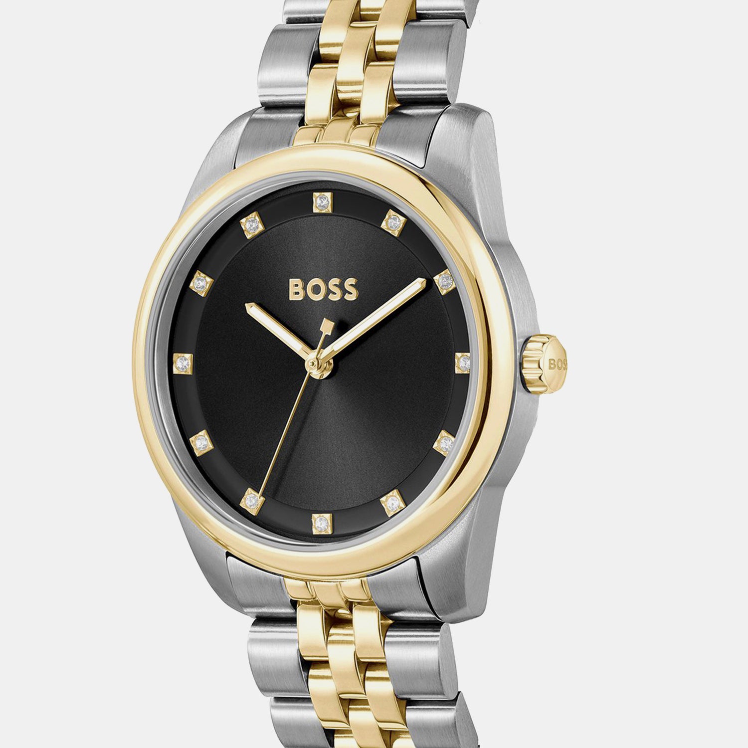 Graceful Precious Women Quartz Black Dial Analog Stainless Steel Watch 1502811