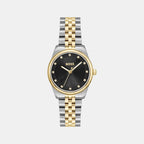 Graceful Precious Women Quartz Black Dial Analog Stainless Steel Watch 1502811