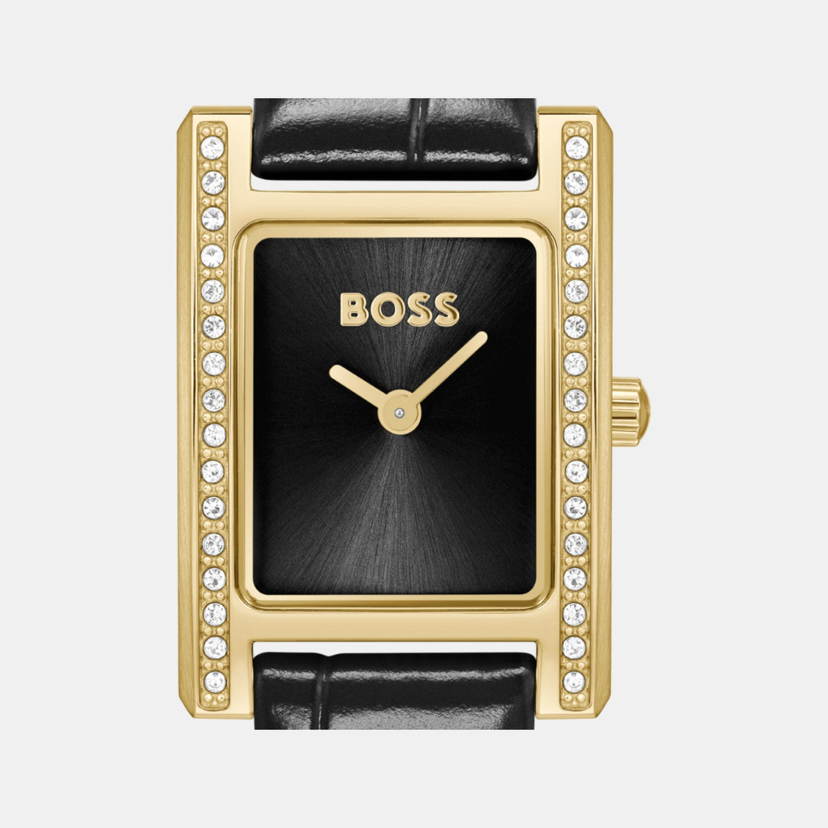 Boss Lucy Precious Women Quartz Black Dial Analog Leather Watch 1502813