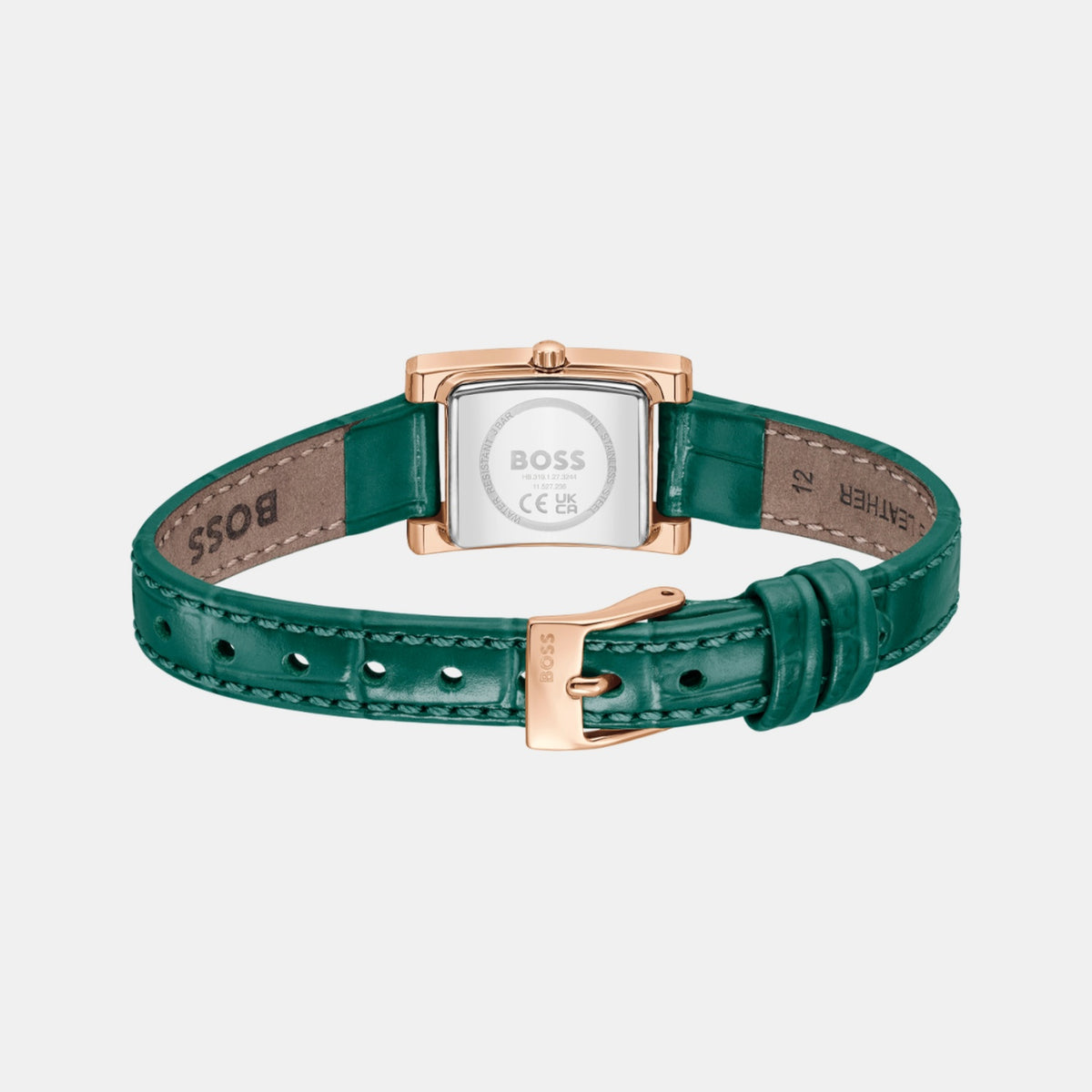 Boss Lucy Precious Women Quartz Green Dial Analog Leather Watch 1502814