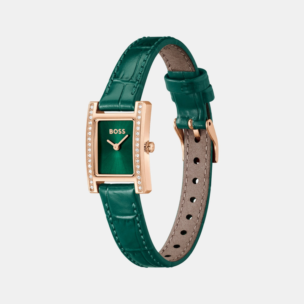 Lucy Precious Women Quartz Green Dial Analog Leather Watch 1502814