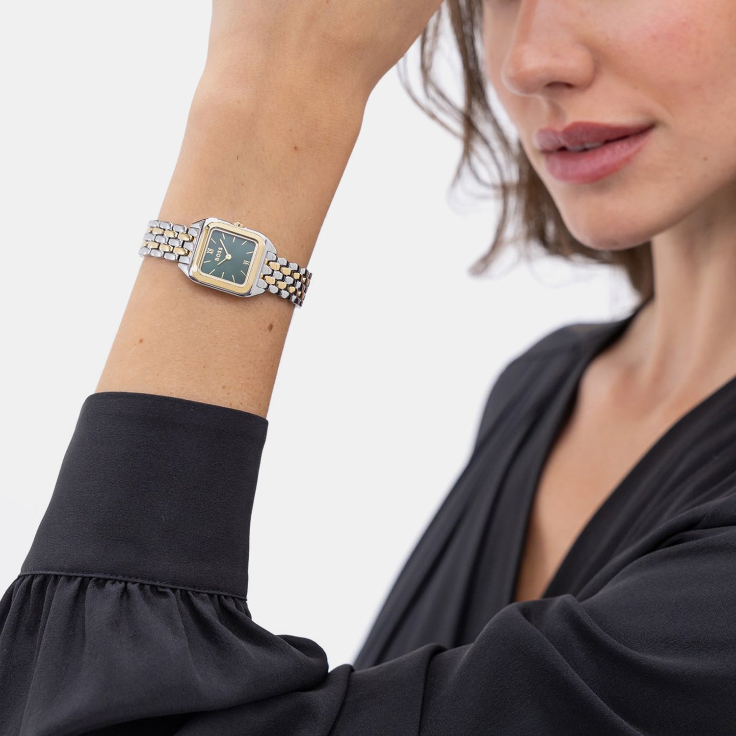 Mae Petite Women Quartz Green Dial Analog Stainless Steel Watch 1502822