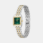 Mae Petite Women Quartz Green Dial Analog Stainless Steel Watch 1502822