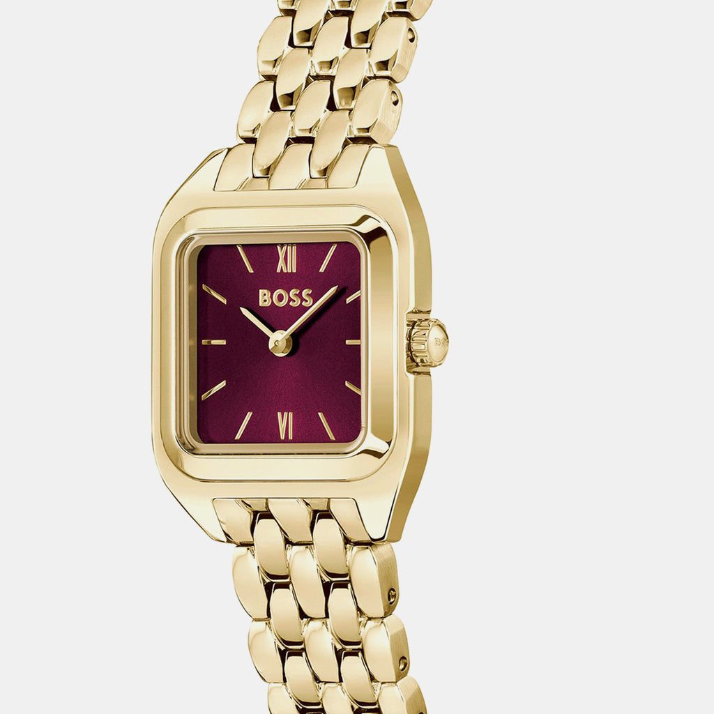 Mae Petite Women Quartz Red Dial Analog Stainless Steel Watch 1502824