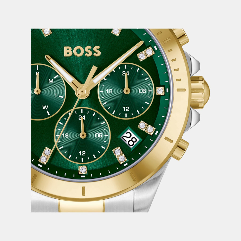 Alley Women Quartz Green Dial Chronograph Stainless Steel Watch 1502827