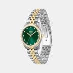 Graceful Precious Women Quartz Green Dial Analog Stainless Steel Watch 1502834