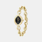 Fiora Women Quartz Black Dial Analog Stainless Steel Watch 1502838