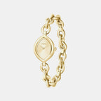 Women Quartz Gold Dial Analog Stainless Steel Watch 1502839