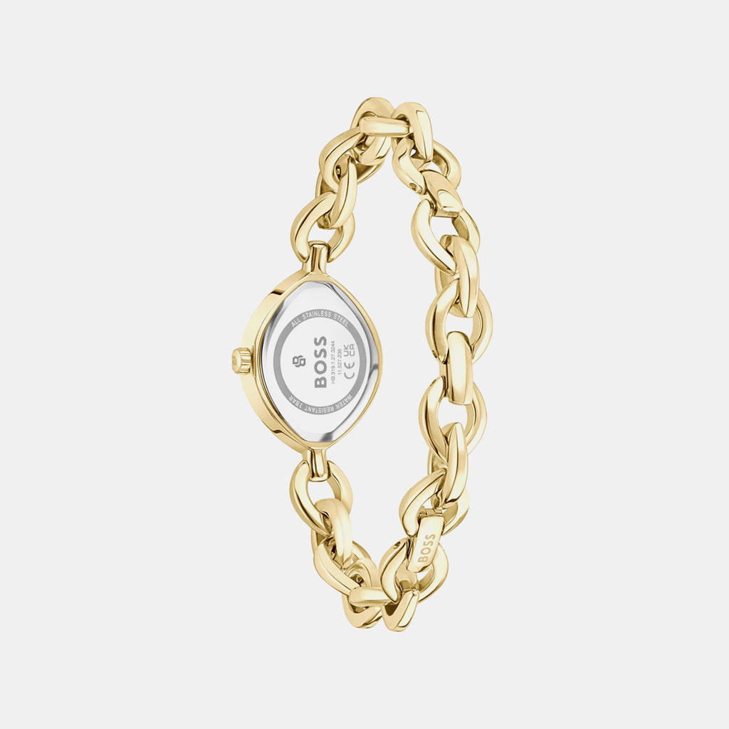 Women Quartz Gold Dial Analog Stainless Steel Watch 1502839