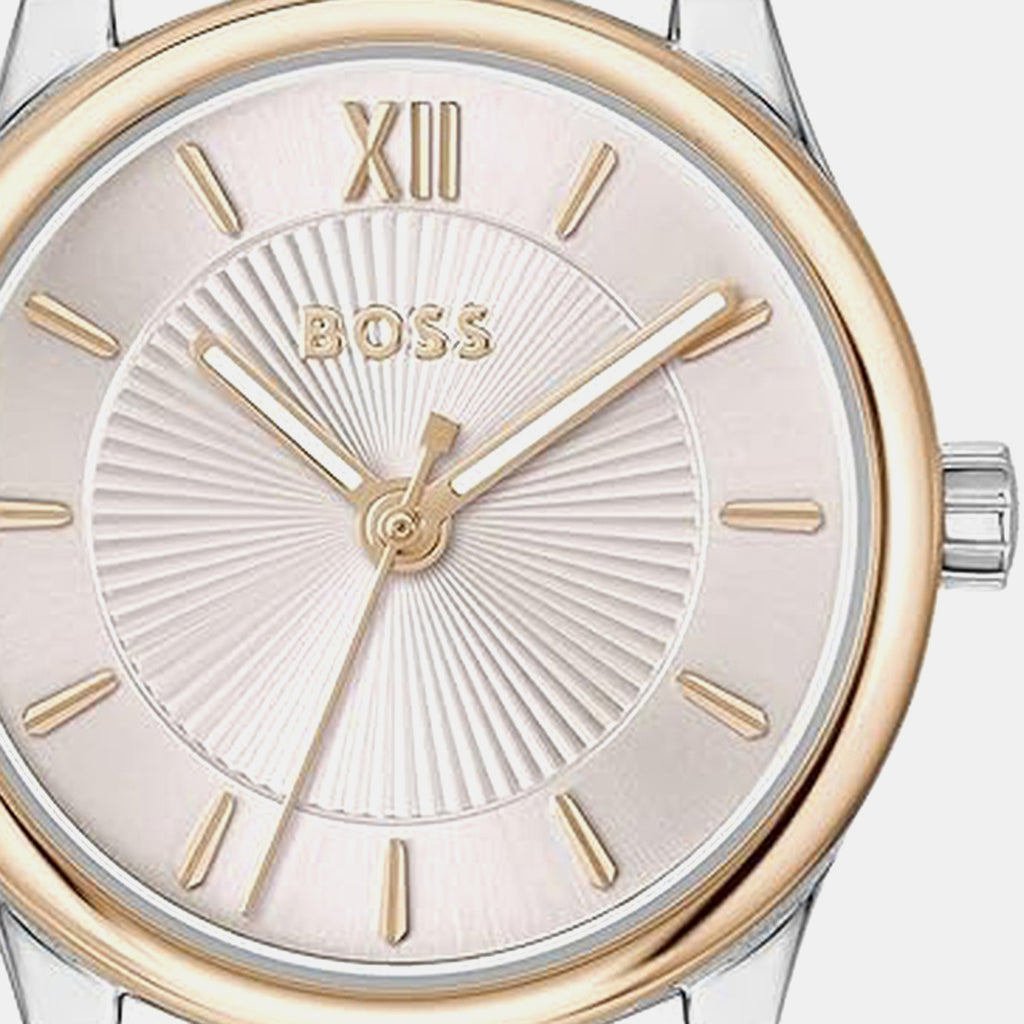 Graceful Mina Women Quartz Pink Dial Analog Stainless Steel Watch 1502842